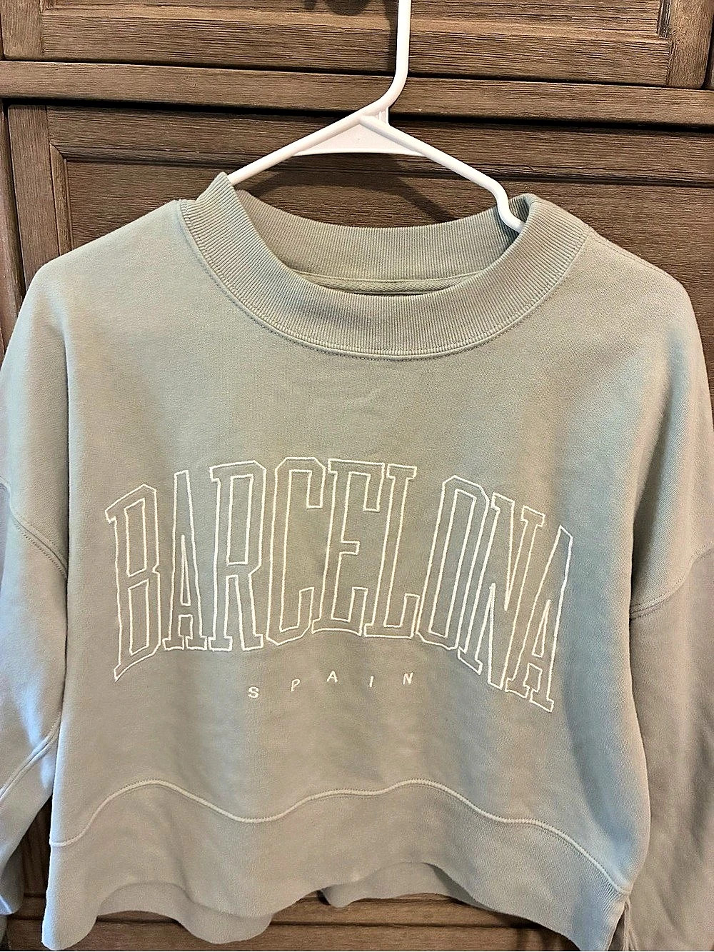 Abercrombie & Fitch Barcelona Spain Sweatshirt Green Small Like New